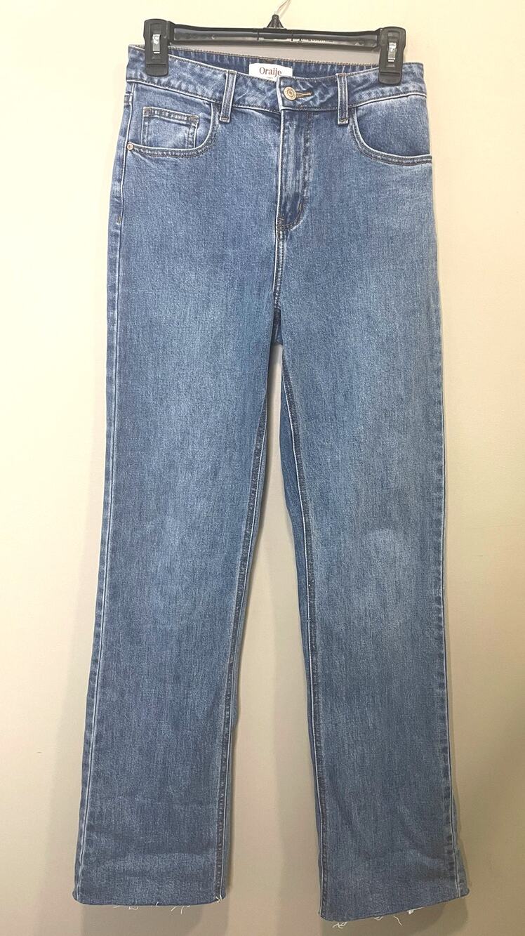 Oraije Paris Women’s Raw Denim Jeans High Waist Size 36/Small